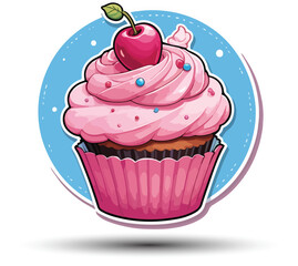 cup cake layered with cream and pistachio sprinkles cup cake with with berries, strawberries and cherries.