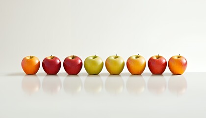 apples in different color pattern