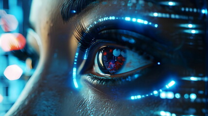 Futuristic High-Tech Cybernetic Eye Sparkling Design Innovations