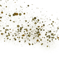 Radiant Festivity: Spectacular 3D Illustration Showcasing Radiating gold Confetti