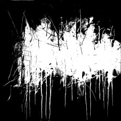 Dark Grunge Streaks Spread Over a Crisp White Canvas - High Contrast Artistic Texture
