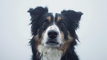 Canine against white backdrop