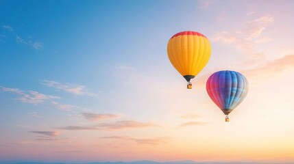 Fototapeta premium Colorful hot air balloon festival at sunrise