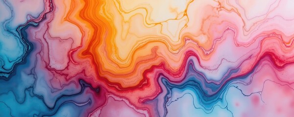 Vivid abstract swirl pattern featuring vibrant colors. Perfect for backgrounds, digital art, and modern designs.