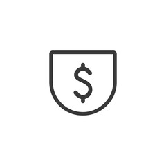 Naklejka premium Dollar Sign Inside a Pocket Icon
