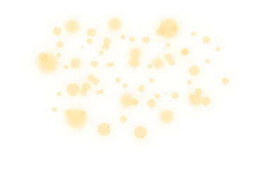 Glowing gold bokeh light effect on transparent background. Elegant holiday design elements. Bokeh light PNG. Gold bokeh confetti. Light shine blur bokeh. Luxury celebration design template © Amona HD