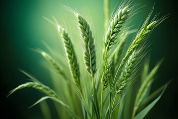 Fototapeta premium green wheat field background
