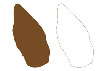 Sandwip island (People's Republic of Bangladesh, Bay of Bengal) map vector illustration, scribble sketch Sandwip map