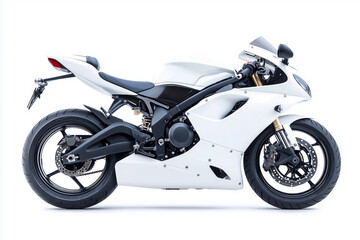 Obraz premium white motorbike isolated on white background