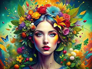 Mixing realistic and stylized elements for a pop of color