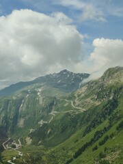 Naklejka premium landscape with clouds Switzerland 