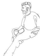 Illustration of a man drinking 