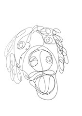 Illustration of a Golden Retriever dog