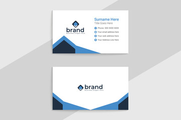 Blue color business card design