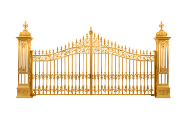 Gold Gate Isolated on Transparent Background