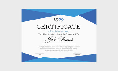 vector certificate template. printable certificate design