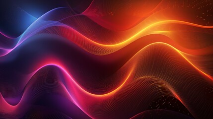 Obraz premium Abstract waves of vibrant colors creating a dynamic, flowing visual effect.