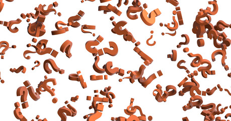 colored question marks background concept