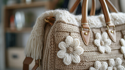  knitted designer handbag for woman