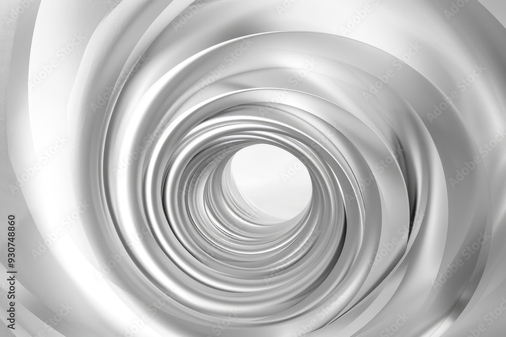 Poster a spiral shaped object against a clean white background, ideal for illustrating abstract concepts or