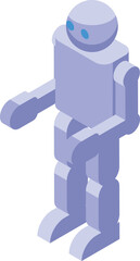 Modern robot standing with limbs outstretched isometric view
