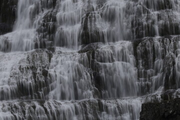 Dynjandi Waterfall with its neighbor Waterfalls, Iceland