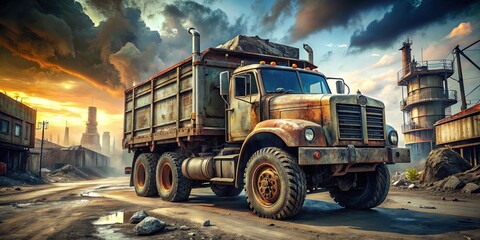 Rugged industrial truck rhythms with post-apocalyptic concept