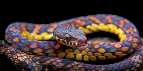 Obraz premium Above ground level Western snake known as Mastechopis flagellum testaceus