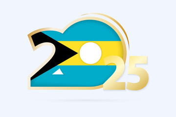 Year 2025 with The Bahamas Flag pattern.