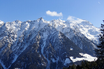 Mountain panorama of the ski area in the Lepontine Alps