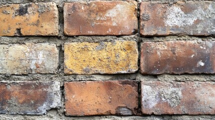 Obraz premium Brick Back Ground. Abstract Construction Design with Mortar Clay Background
