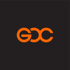 Letter GDC typography logo design vector template editable 