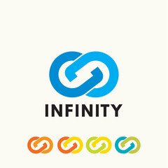 Infinity logo design vector template editable 