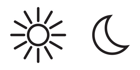 Sun moon icon illustration isolated vector sign symbol