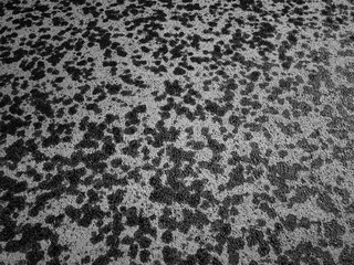 Abstract Surface: Rainy Drops on Asphalt Road – Camouflage Concept of Wet Streets at Night. Grayscale pattern.