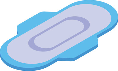 Simple sanitary pad with wings, symbol of feminine hygiene during menstruation