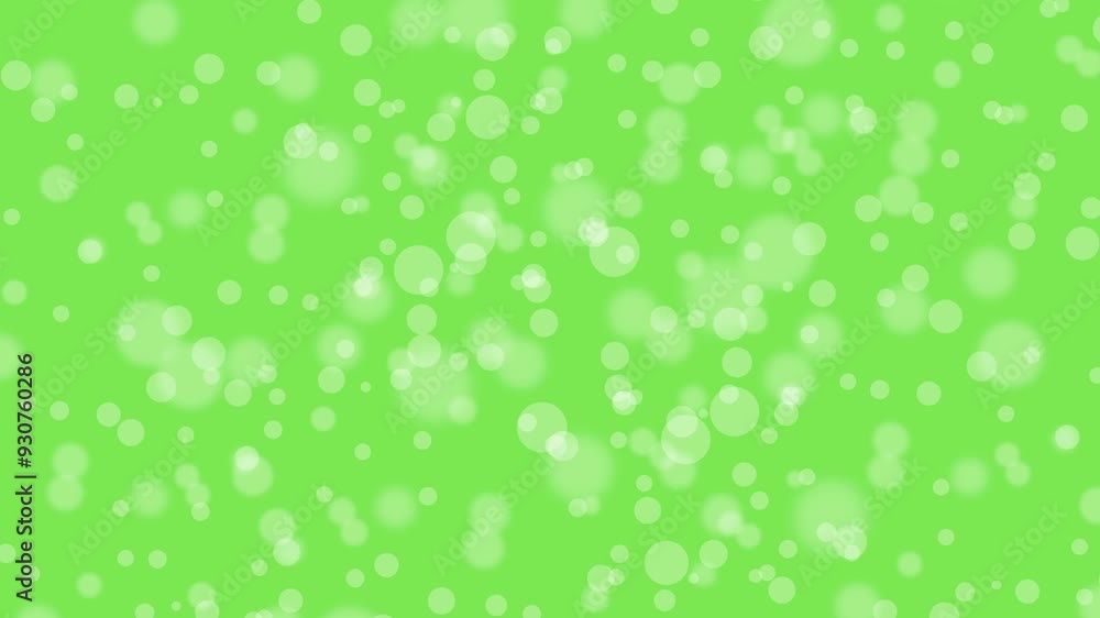 Sticker white shining bokeh floating on green screen
