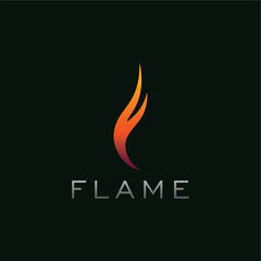 Fire flame letter abstract letter f logo design vector template editable 