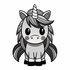 sweet unicorn sticker with a lighthearted charm isolated on white background