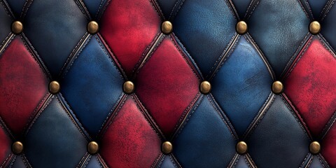 Obraz premium Vintage-Inspired Quilted Background with Elegant Embossing and Shadows, generative ai