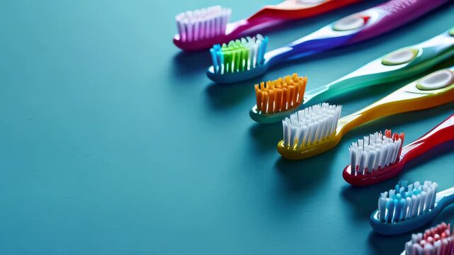 Toothbrushes minimal background 