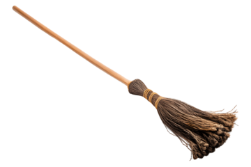 Witch Broom Isolated on Transparent Background
