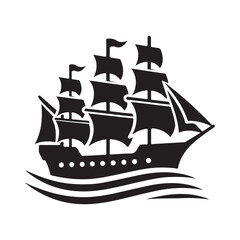 Ship Silhouette Vector Pack – Ideal for Logos, T-shirts, and Digital Art