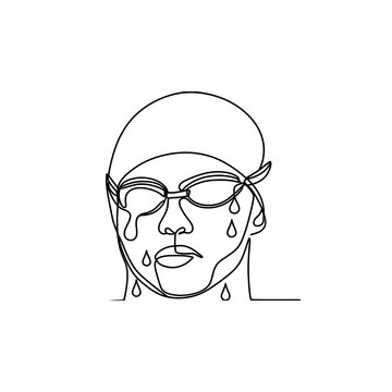 recommend clip art: Swimmer Line Art