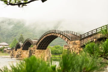 Kintaikyo Bridge in the city of Iwakuni, Yamaguchi, Japan