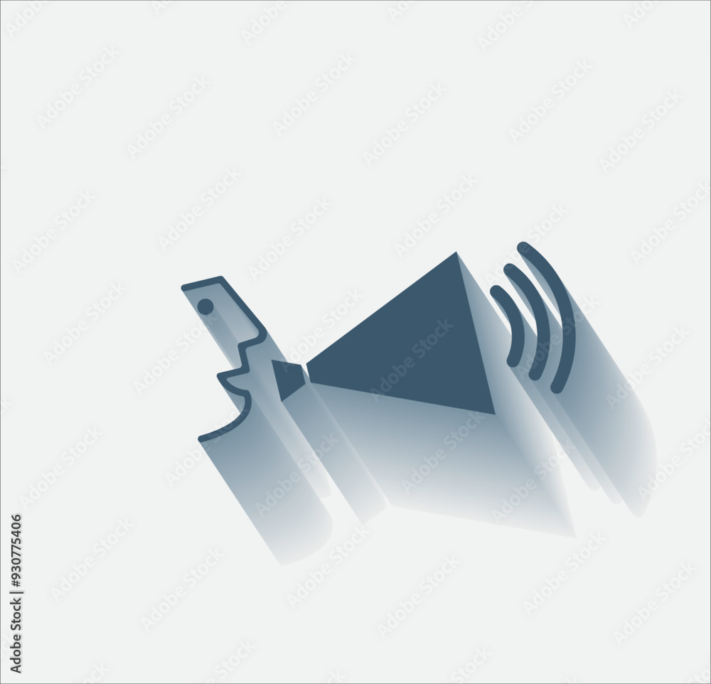 Poster vector dark color icon with shadow on light background