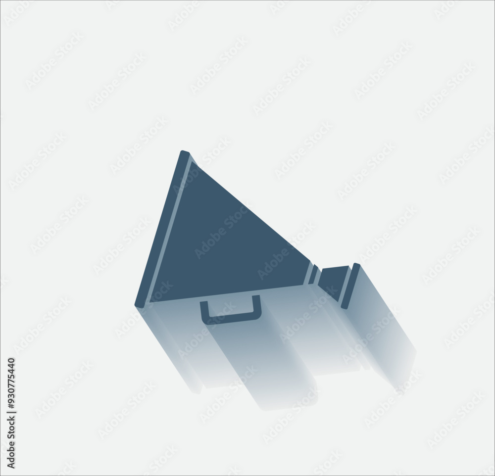 Poster vector dark color icon with shadow on light background