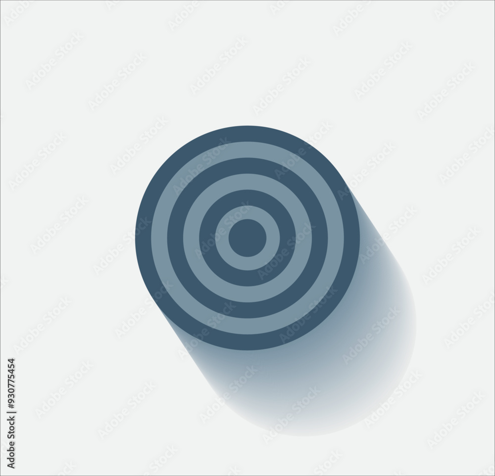 Poster vector dark color icon with shadow on light background