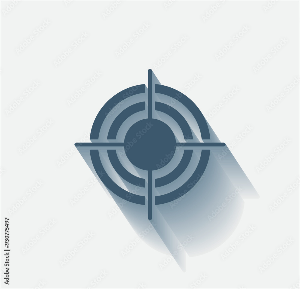 Aufkleber vector dark color icon with shadow on light background