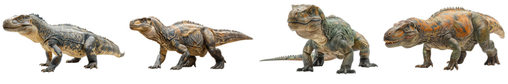 A high-quality image of an Iguanodon, highlighting its thumb spikes and size.